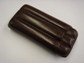 Tres Petit Corona 3 Finger Brown Leather Case